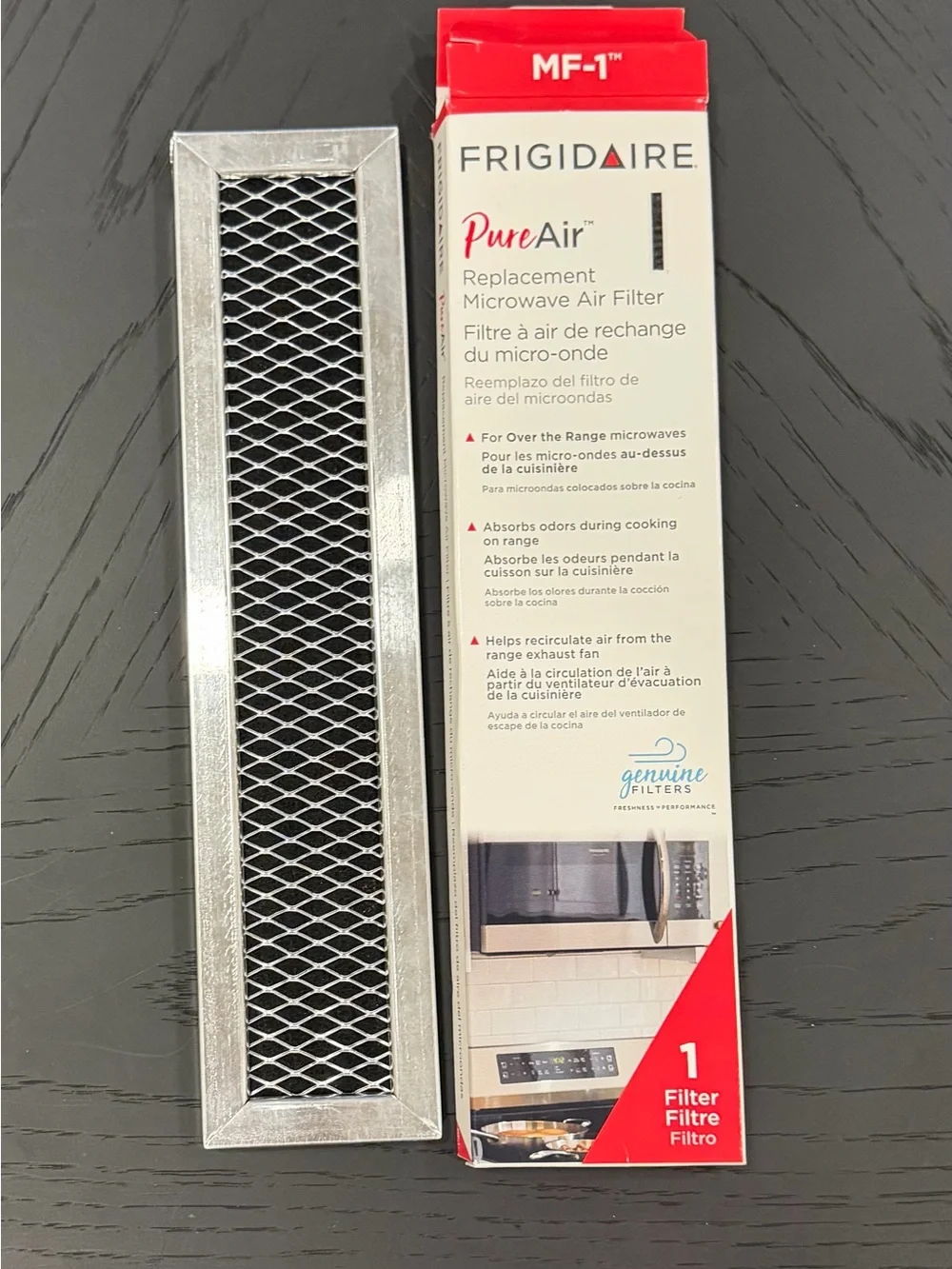 PureAir Replacement Microwave Air Filter – White with Red Accent